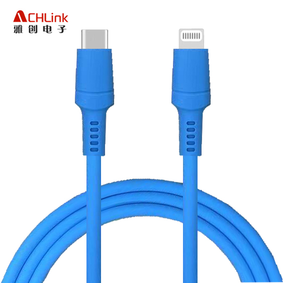 越南/国内工厂PD快充 27W   细腻拼色液态硅胶数据线 适用于苹果iPhone1516iPad华为快充电